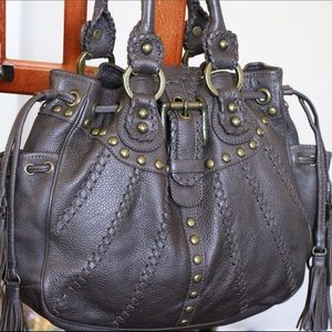 Gorgeous vintage leather Isabella Fiore hobo bag